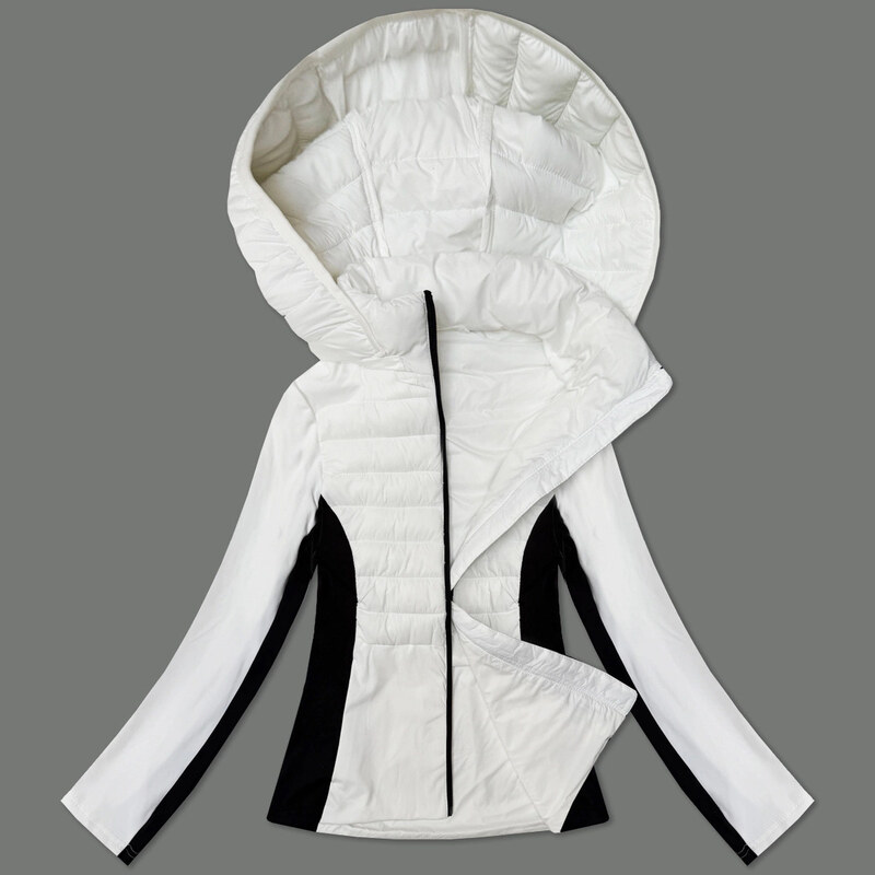 Dámská bunda z lepené tkaniny J Style bílá (16M9223-281) 105197965