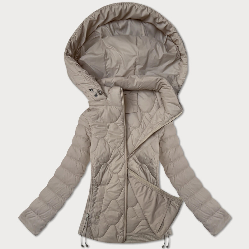 Dámská prošívaná krátká bunda J Style béžová (16M9239-62) 105198108