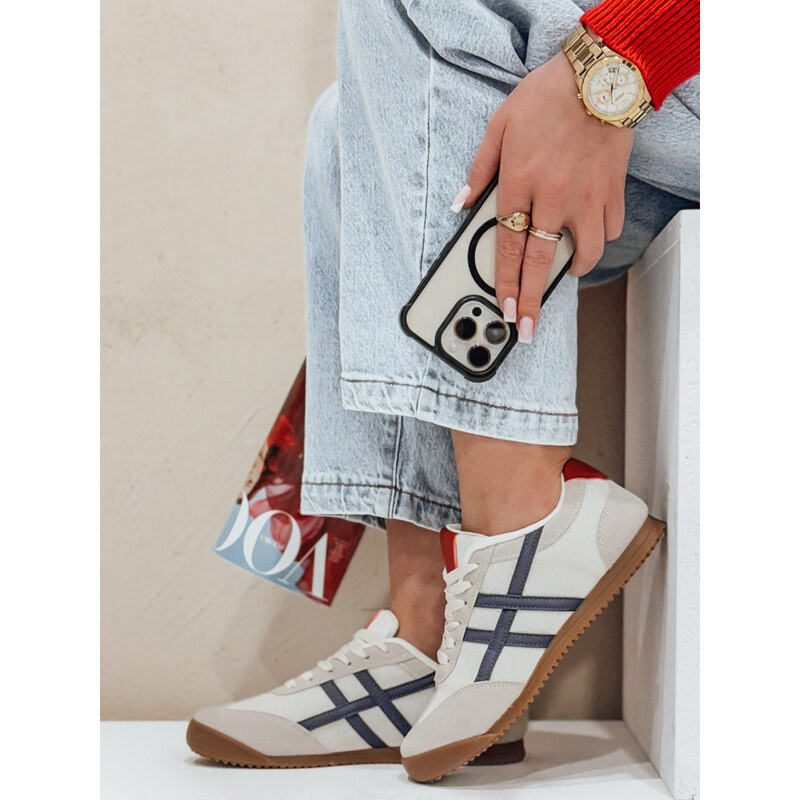 Sportowe sneakersy damskie RUNLUX czerwone Dstreet