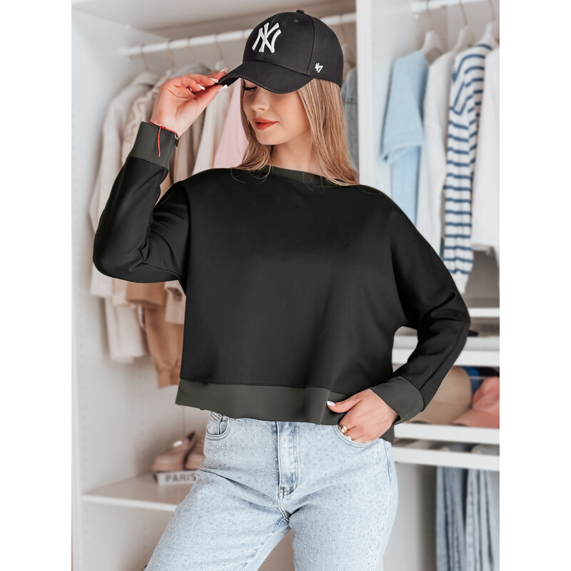 DStreet Černá oversize halenka s náhrdelníkem