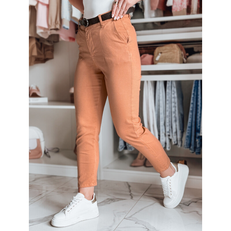 DStreet Dámské slim fit kalhoty TAIRONIK s páskem