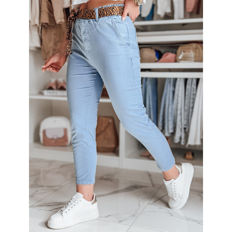 DStreet Dámské casual kalhoty s pasem MADELINA