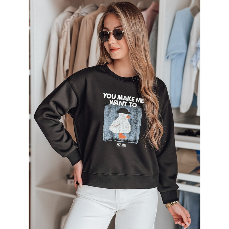 DStreet Dámská oversize mMikina s potiskem GOOSHY