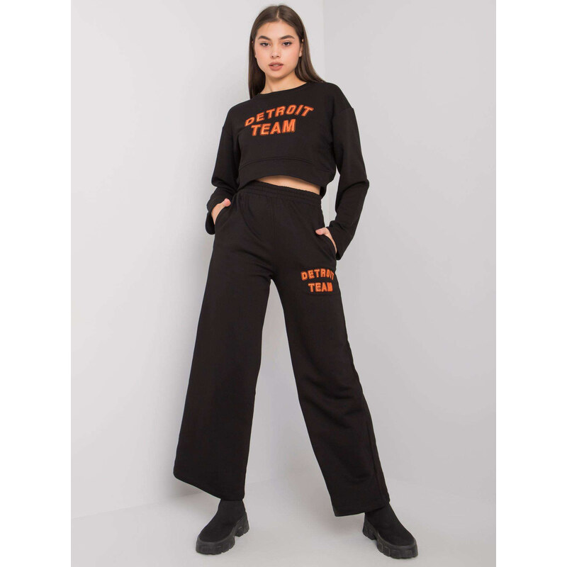 BASIC Černá dámská tepláková souprava s nápisem -black 84023925