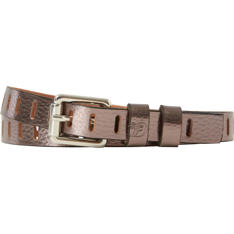 Tom Tailor metallic leather belt with cutouts