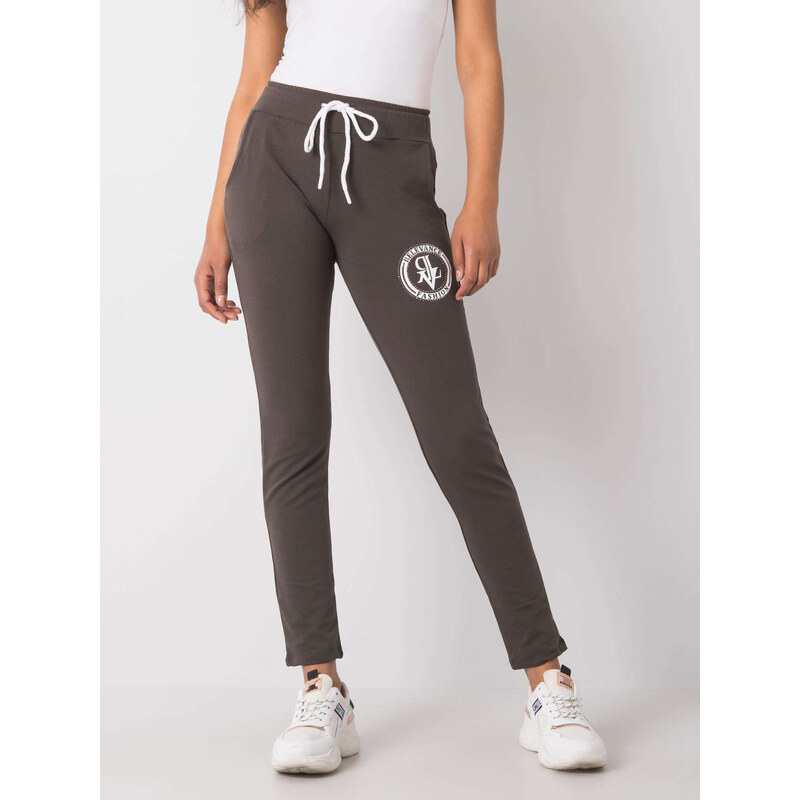 RELEVANCE Khaki dámské tepláky s logem -khaki 62121504