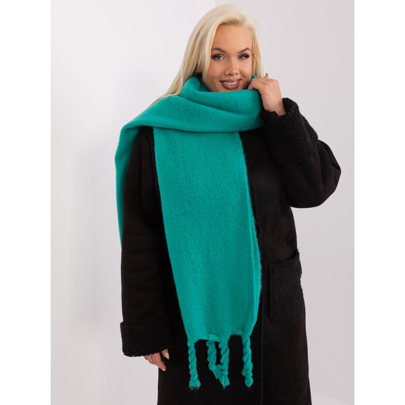 ITALY MODA Tyrkysová šála s copy -turquoise 88286045