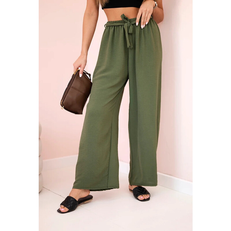 Dámské kalhoty 5878 khaki - Kesi 105219739
