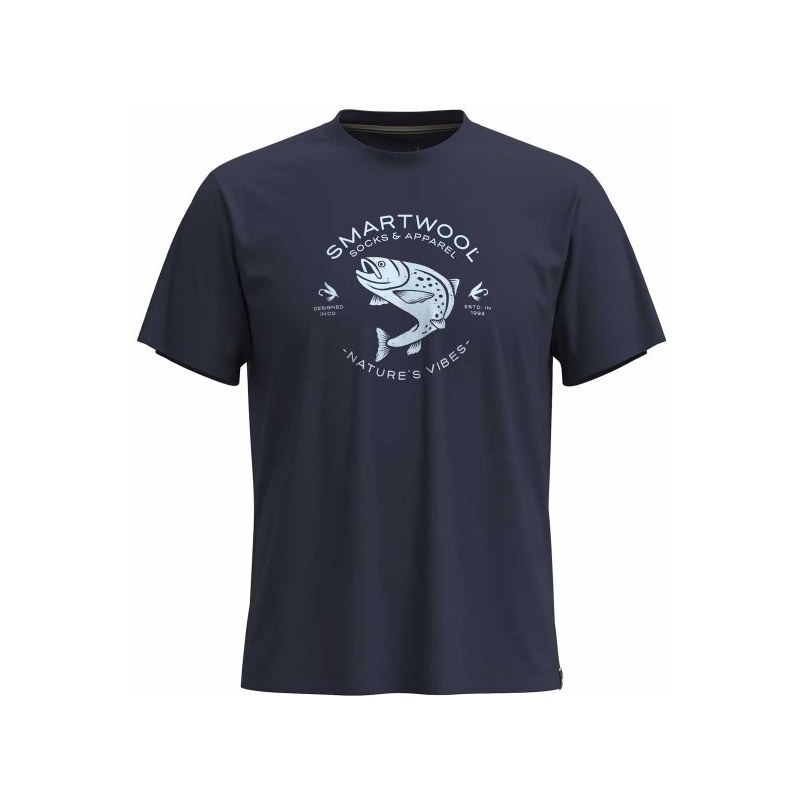 Smartwool TROUT FISCHING SHORT SLEEVE GRAPHIC TEE Pánské tričko