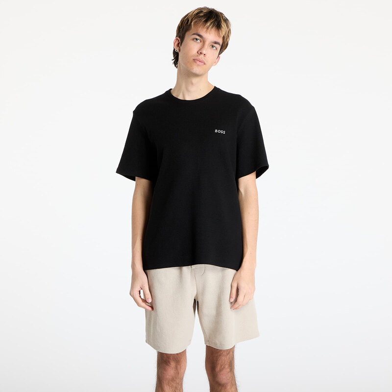 Tričko Hugo Boss Mens Waffle T-Shirt Black M