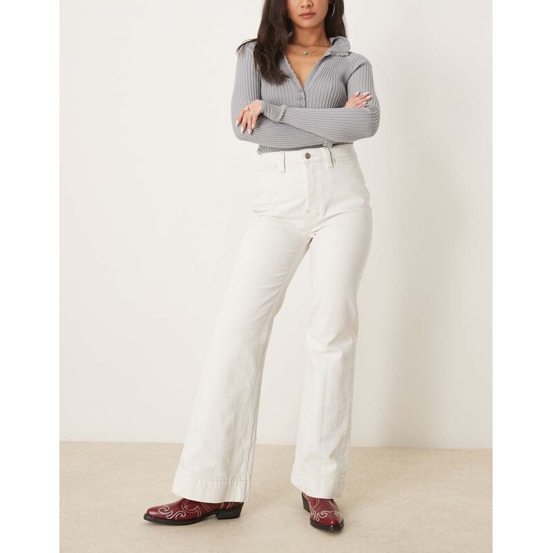 Free People cerine relaxed bootcut jeans in ecru-White 105234716
