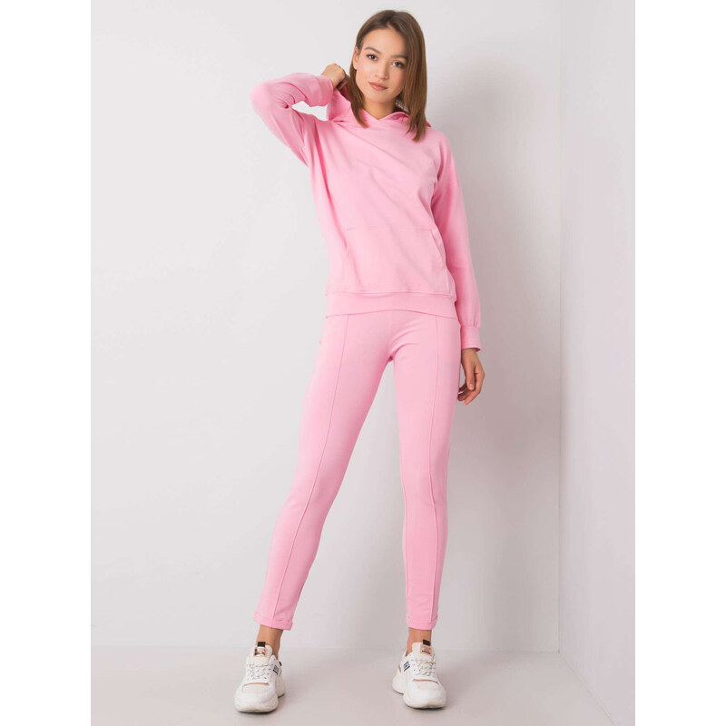 RUE PARIS Světle růžová dámská tepláková souprava -pink 84023559