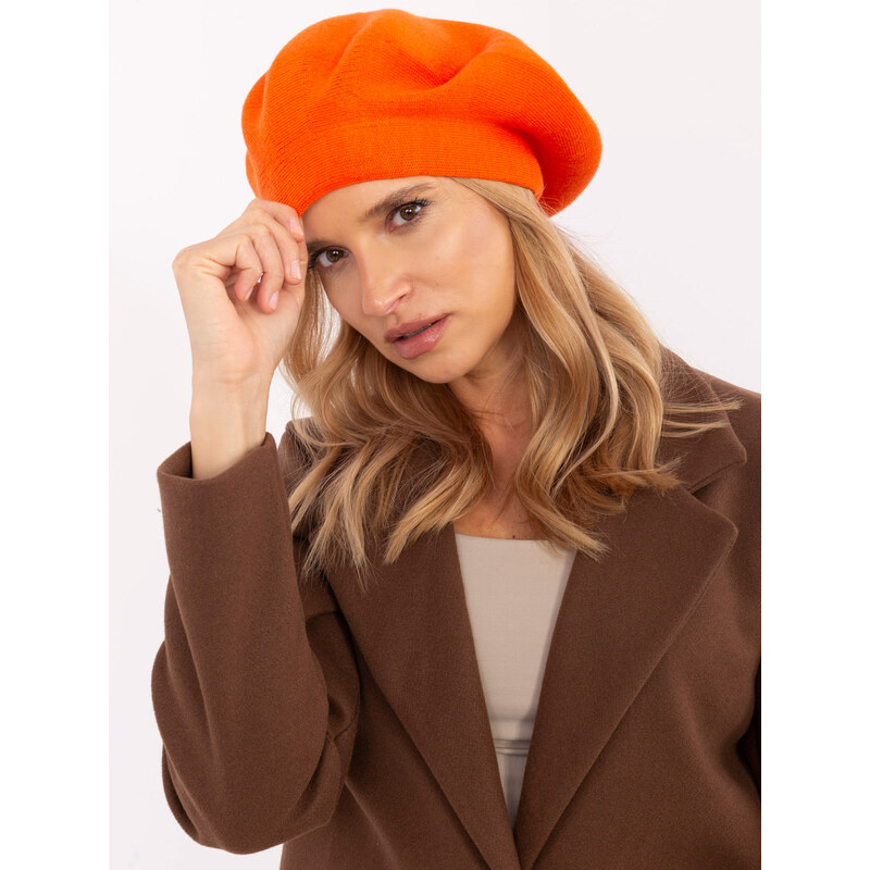 ITALY MODA Oranžový dámský stylový baret -orange Oranžová 103104493