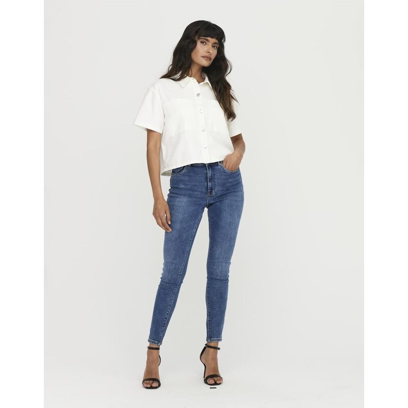 ONLY Skinny fit jeans in medium blue denim