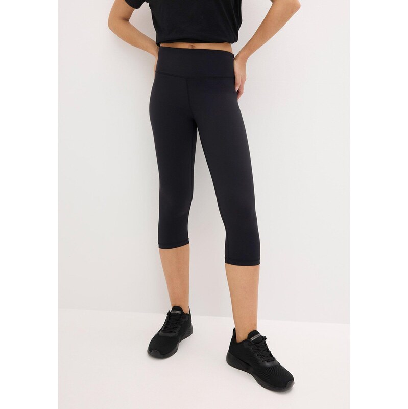 bonprix Ultra lehké sportovní capri legíny s pohodlným pasem