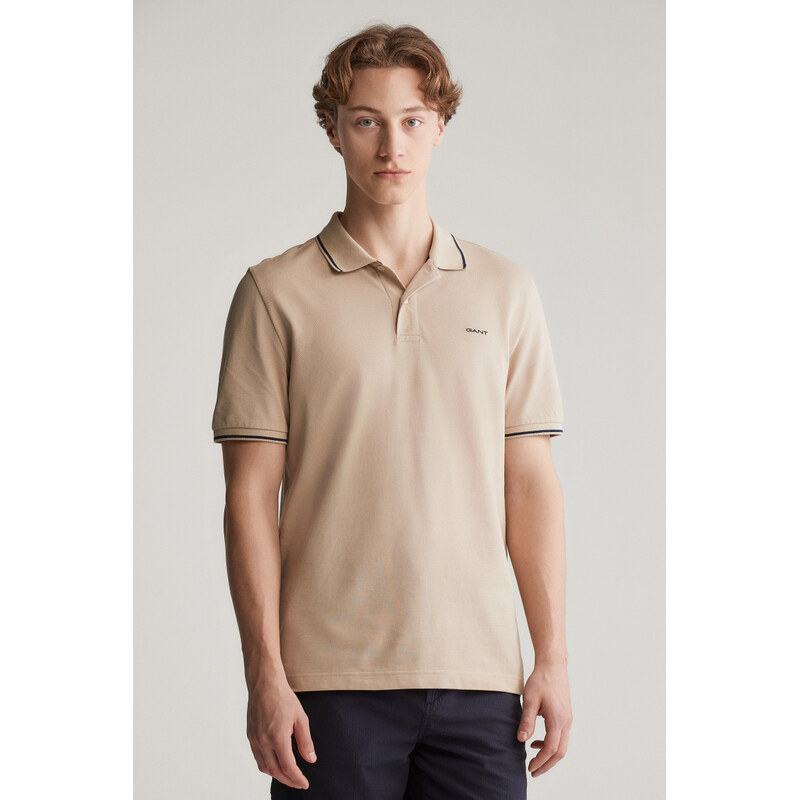 POLOKOŠILE GANT TIPPING SS PIQUE POLO DRY SAND