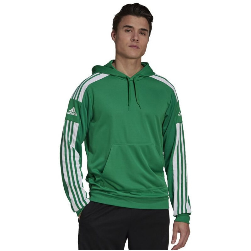 Pánská mikina s kapucí GP6437 Zelená s bílou - Adidas