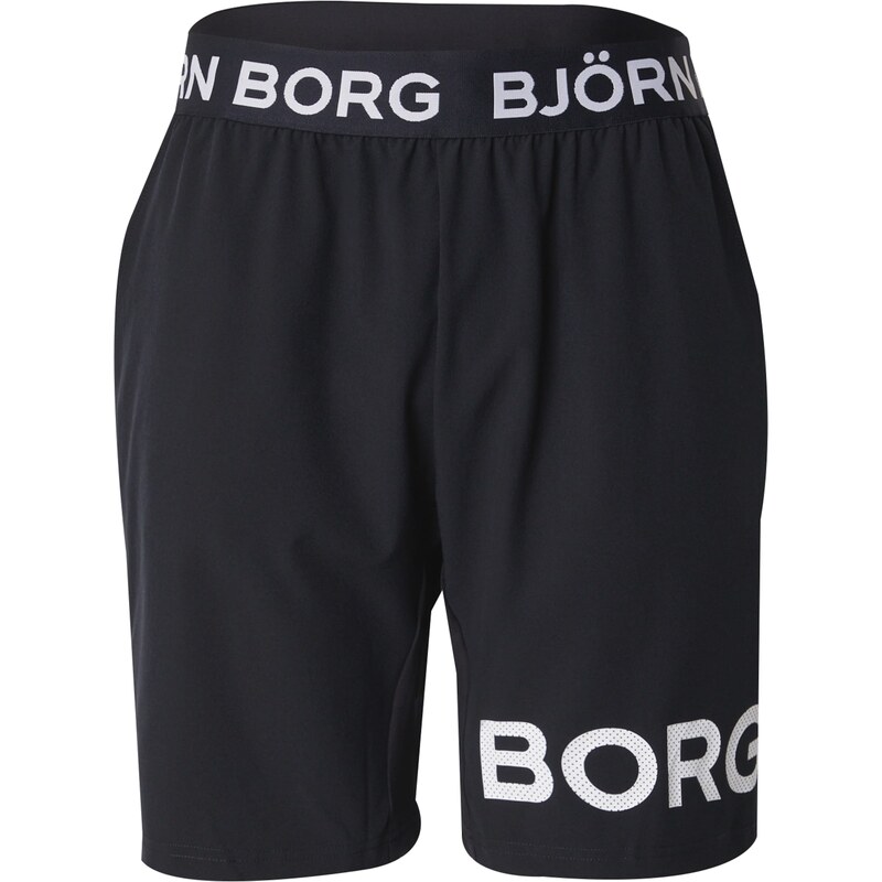 BJÖRN BORG Sportovní kalhoty černá / bílá 105416331