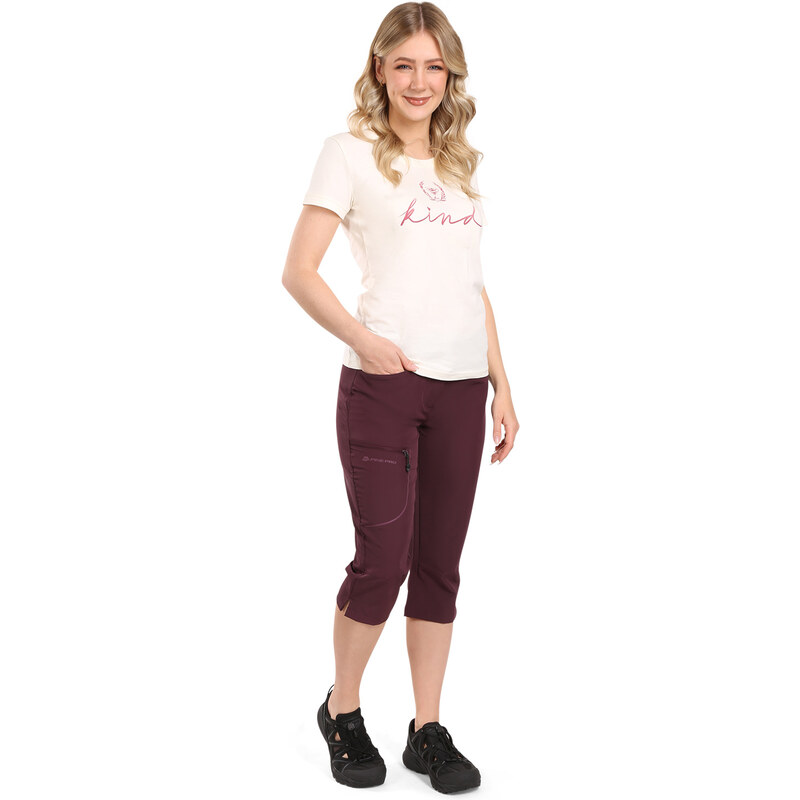 ALPINE PRO - WEDERA 2 DÁMSKÉ SOFSHELLOVÉ CAPRI KALHOTY 104564621