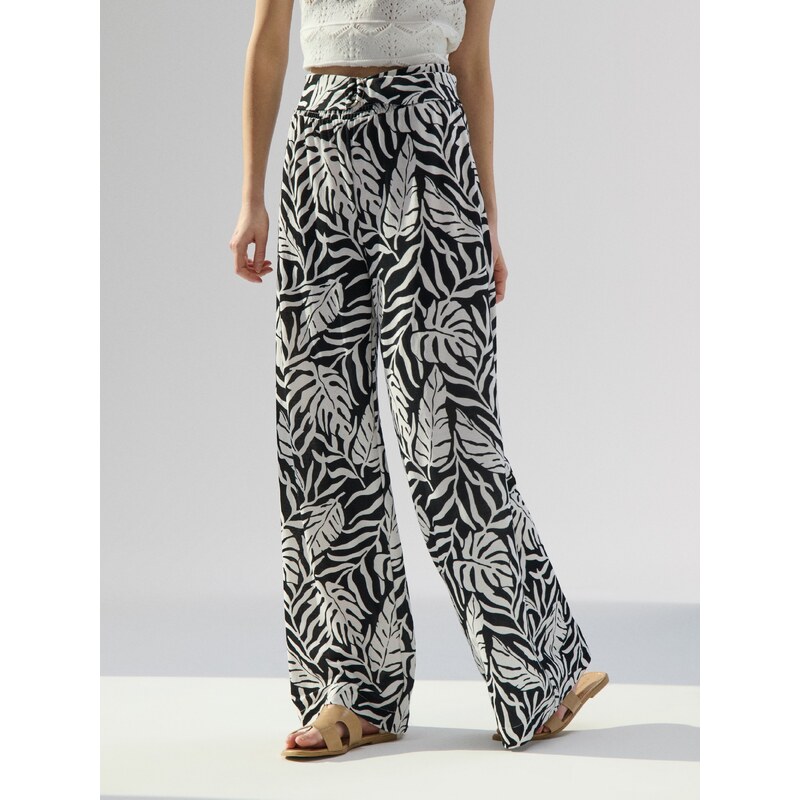 Sinsay - Kalhoty wide leg - vícebarevná 105112949