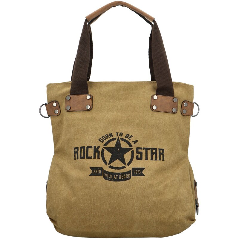Turbo bags Trendy dámská textilní taška do ruky Eliane, camel