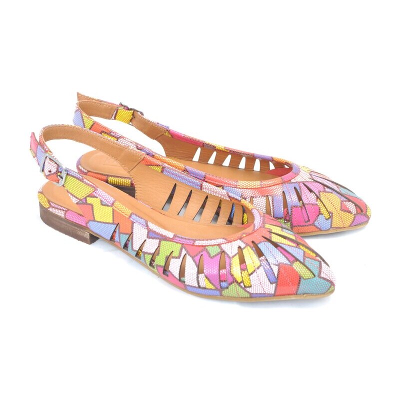 Slingback baleríny v pestrém provedení Iberius 182-611 40 multicolor 109372323