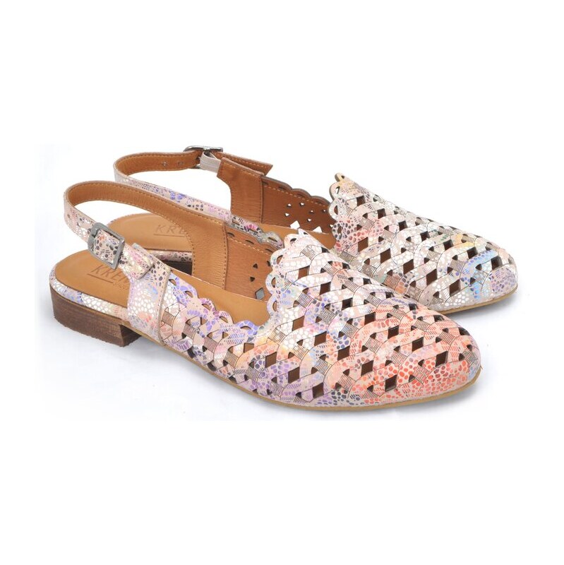 Slingback baleríny s otevřenou patou Iberius 182-30 76 multicolor 109372324