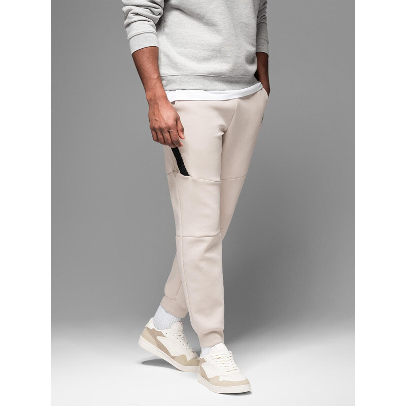 Ombre Mens sweatpants with ribbed cuffs and decorative zipper -