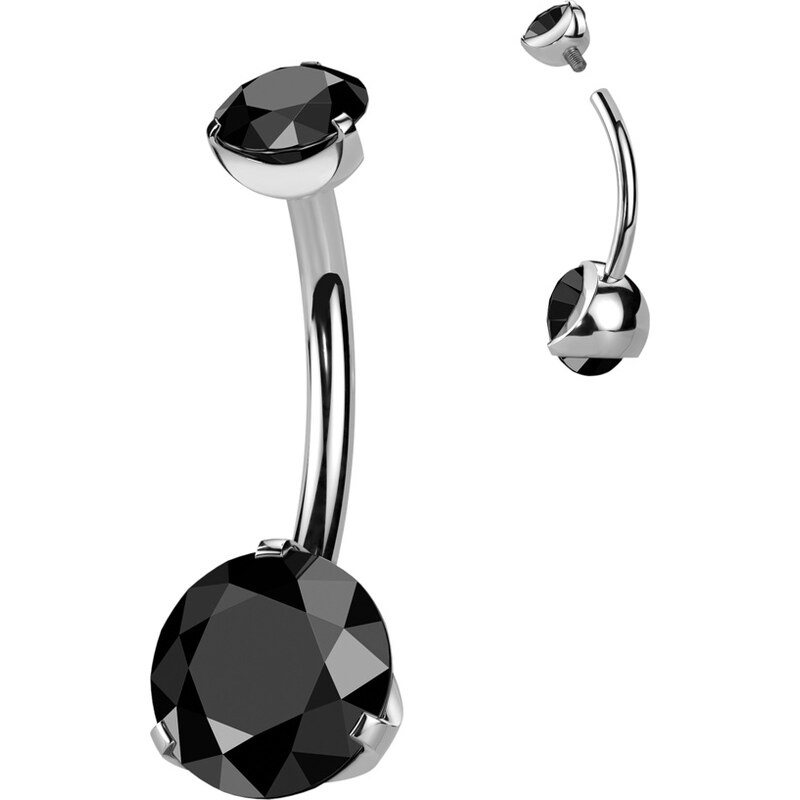 Atreya Titanový piercing do pupíku s vnitřním závitem Soft