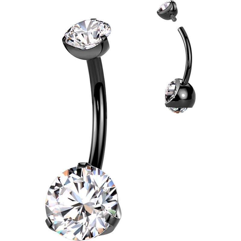 Atreya Titanový piercing do pupíku s vnitřním závitem Soft