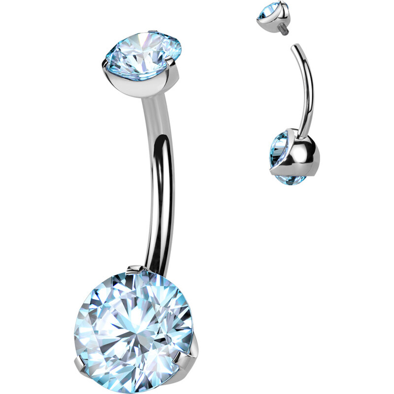 Atreya Titanový piercing do pupíku s vnitřním závitem Soft