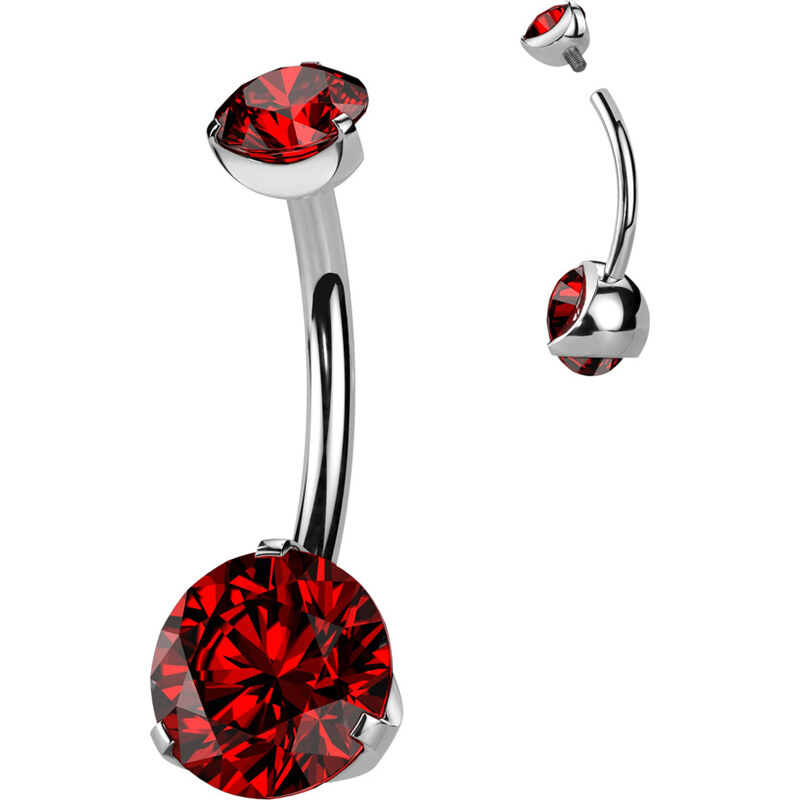 Atreya Titanový piercing do pupíku s vnitřním závitem Soft