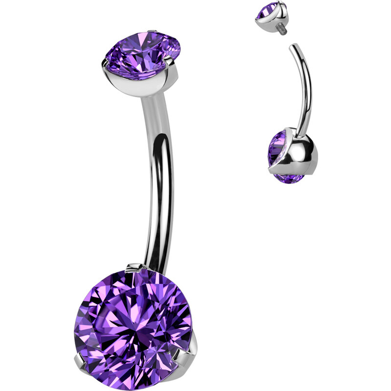 Atreya Titanový piercing do pupíku s vnitřním závitem Soft