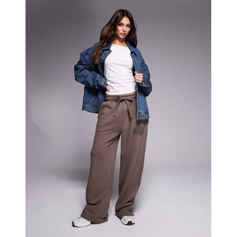 Good For Nothing relaxed straight leg logo jogger in beige-Neutral 105422103