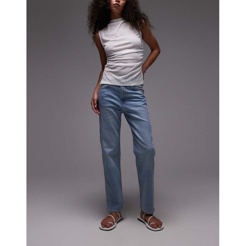 ARKET Jade stretch slim leg jeans in light wash blue 115691562
