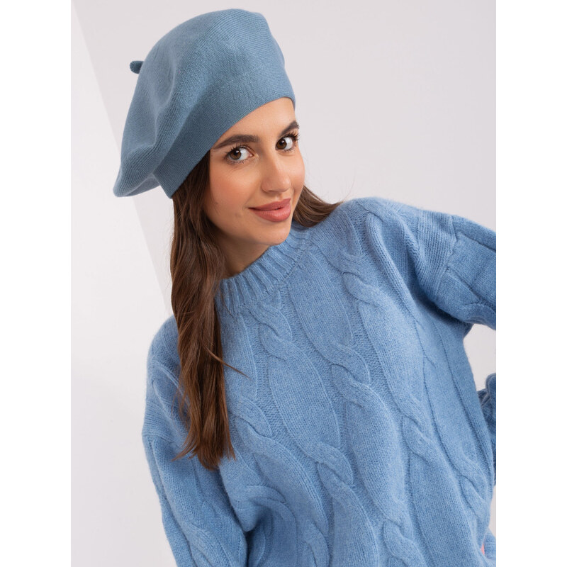 ITALY MODA Světle modrý hřejivý baret --grey,blue Světle modrá 85902119