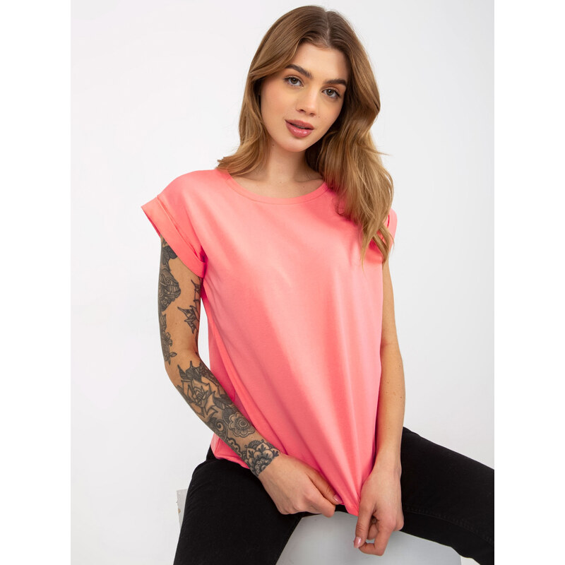 BASIC Feel Good T-shirt-RV-TS-4833.00X-Peach