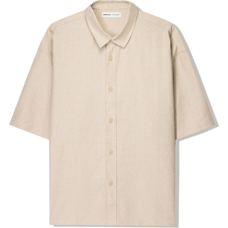 Bershka Košile pastelově žlutá