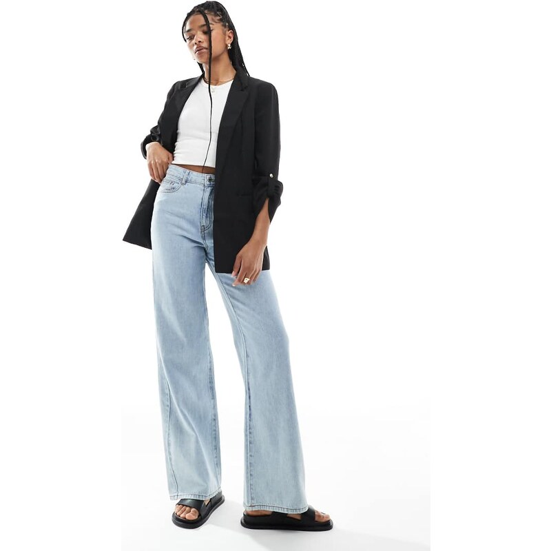 Vero Moda slim fit 3/4 sleeve blazer in black