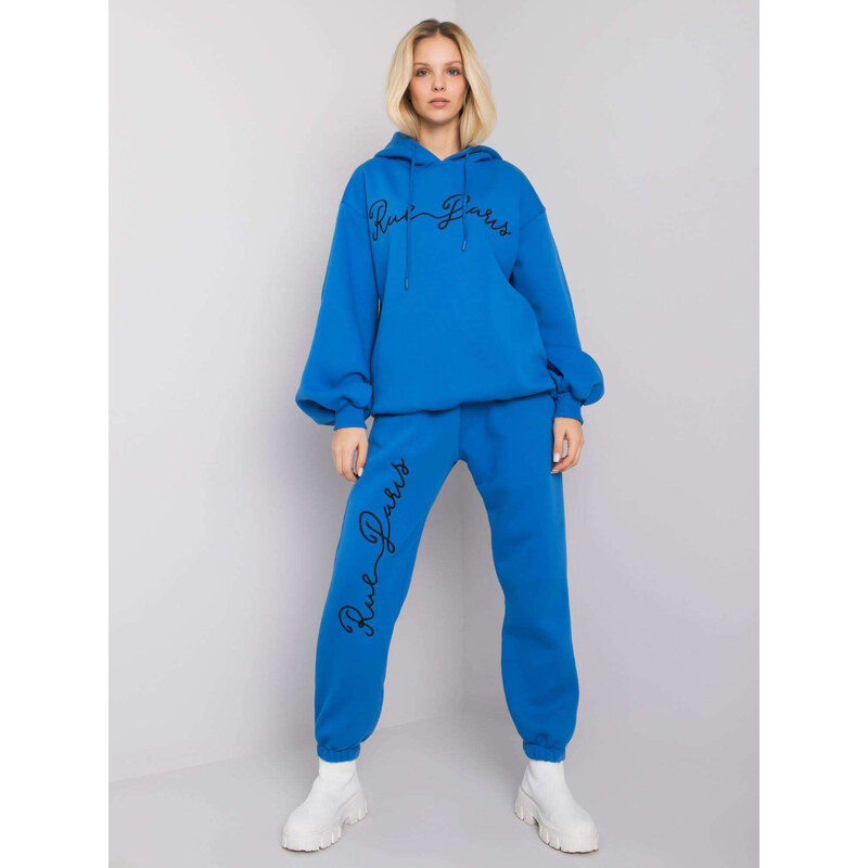 RUE PARIS Modrá dámská oversize tepláková souprava -blue 84024142
