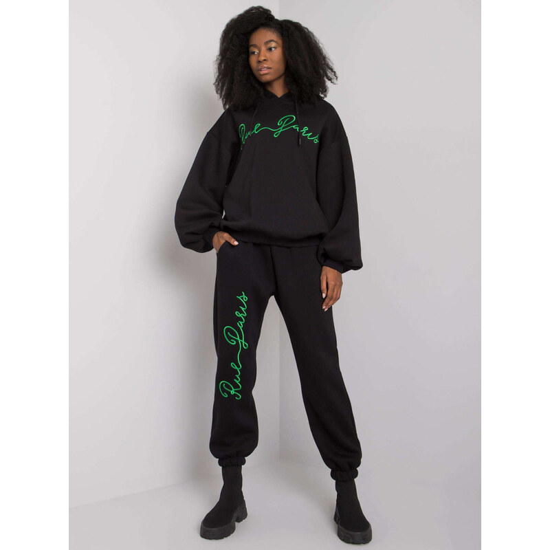 RUE PARIS Černá dámská oversize tepláková souprava -black 84024147