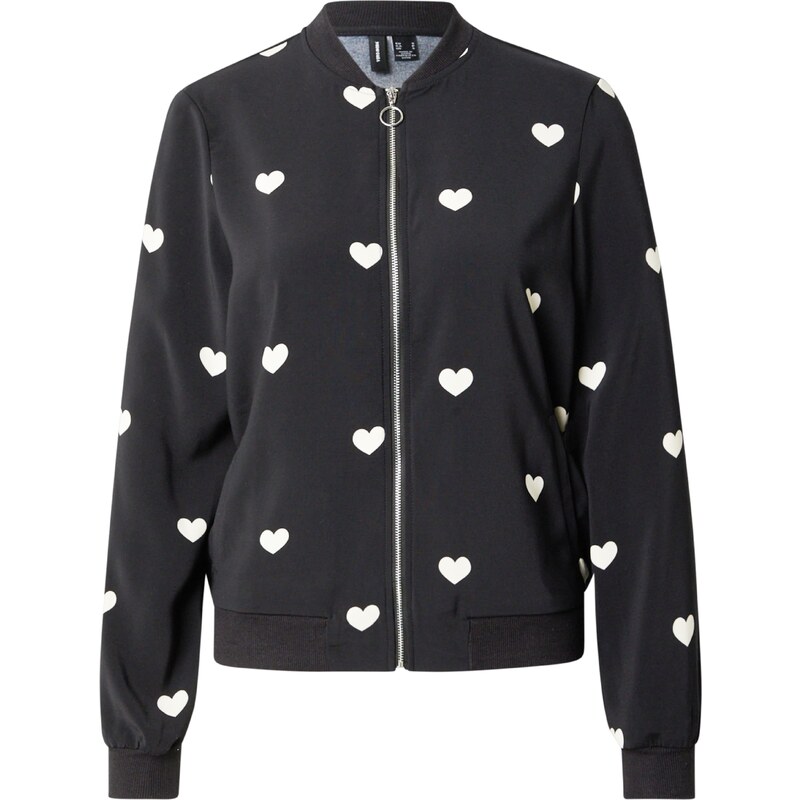 VERO MODA Přechodná bunda VMCOCO černá / bílá 105272078