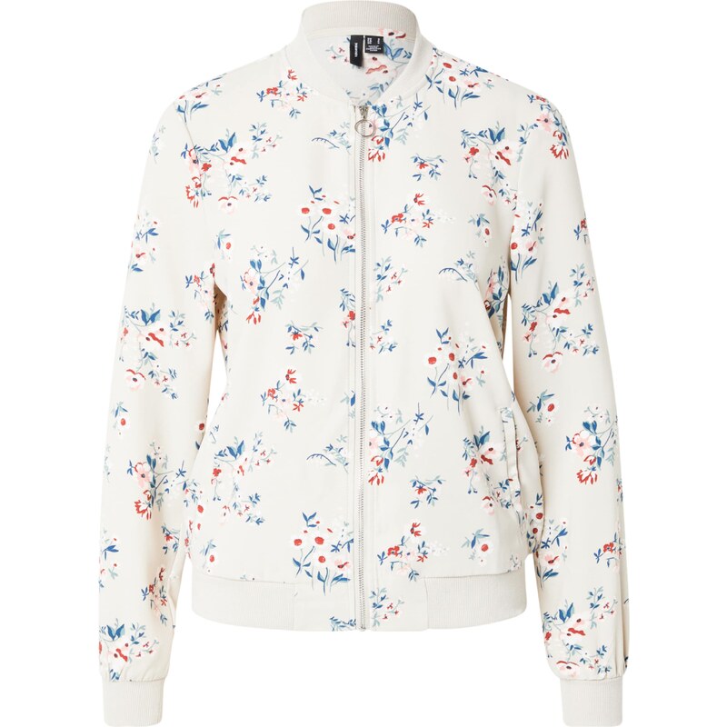 VERO MODA Přechodná bunda VMCoco modrá / stříbrně šedá / bílá