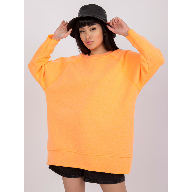 BASIC Oranžová bavlněná oversize mikina Manacor -orange