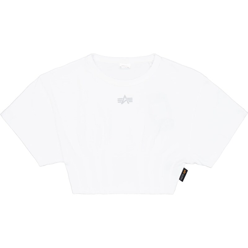 ALPHA INDUSTRIES Tričko šedá / bílá