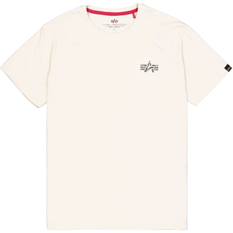 ALPHA INDUSTRIES Tričko krvavě červená / černá / offwhite