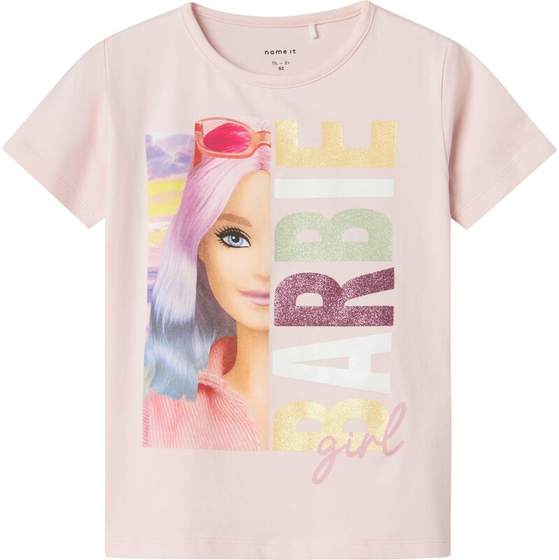 NAME IT Tričko NMFALDA BARBIE světle zelená / lilek / růžová /