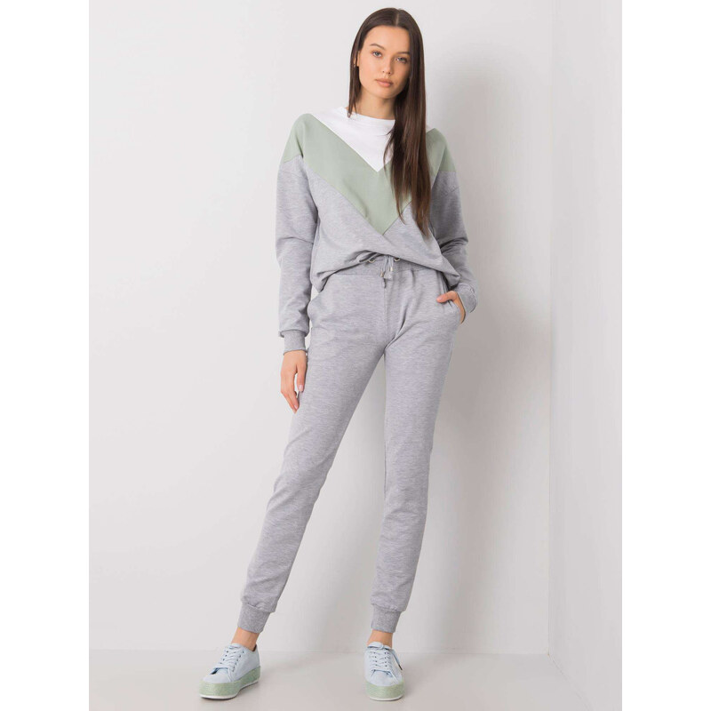 RUE PARIS Šedá dámská tepláková souprava -gray 84023560