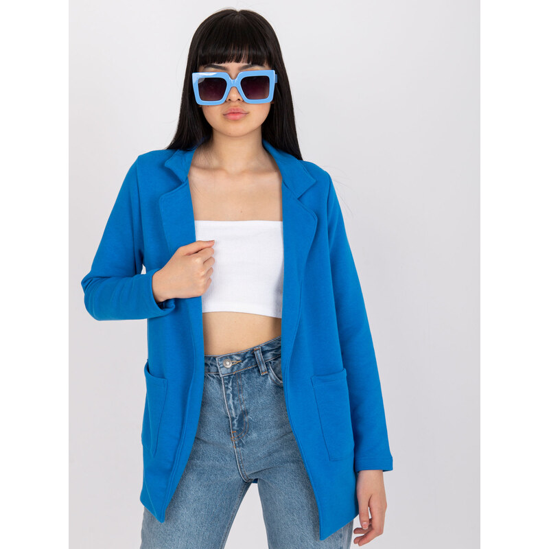 RUE PARIS Modré sako s kapsami -dark blue Modrá 70259969