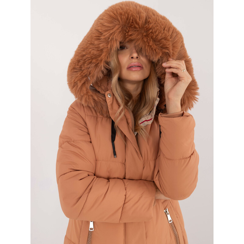 SKORP Camel zimní bunda s patentkami na bocích -camel Béžová